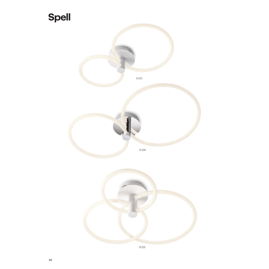 Redo 01-2222 - LED stmievateľné stropné svietidlo SPELL LED/32W/230V lesklý chróm