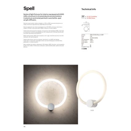 Redo 01-2226 - LED Stmievateľný prisadený luster SPELL LED/54W/230V 3000K lesklý chróm