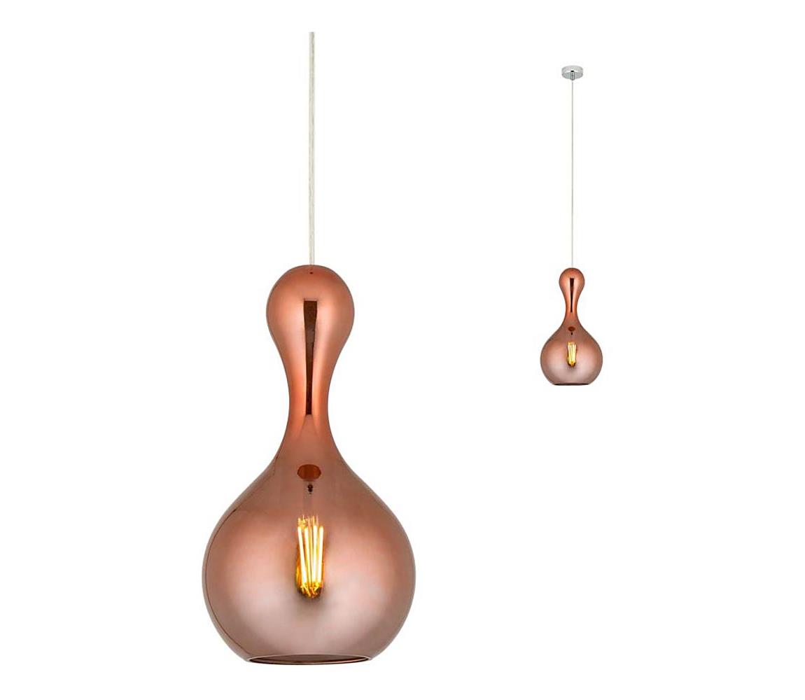 Redo 01-2260 - Luster na lanku LOB 1xE27/42W/230V pr. 22 cm meď 01-2260