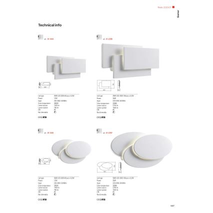 Redo 01-2297 - LED Nástenné svietidlo GAMER LED/36W/230V biela