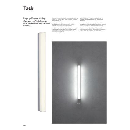 Redo 01-2331 - LED kúpeľňové zrkadlo s osvetlením TASK LED/24W/230V 120 cm CRI 90 IP44 lesklý chróm