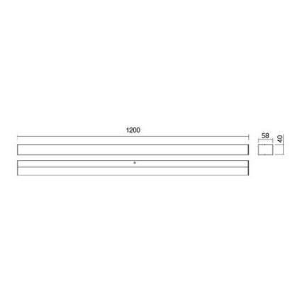 Redo 01-2331 - LED kúpeľňové zrkadlo s osvetlením TASK LED/24W/230V 120 cm CRI 90 IP44 lesklý chróm
