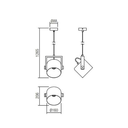 Redo 01-2402 - Luster na lanku POOH 1xE27/42W/230V buk