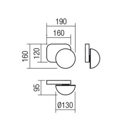 Redo 01-2469 - Nástenné svietidlo LUMIEN 1xG9/10W/230V zlaté/biele