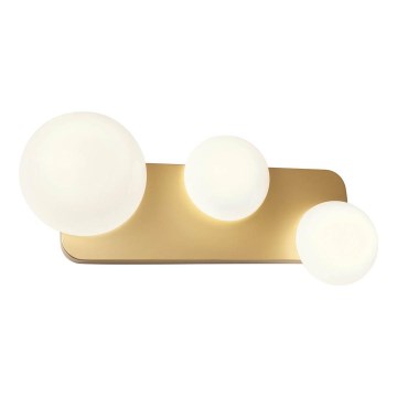 Redo 01-2472 - Nástenné svietidlo LUMIEN 3xG9/10W/230V zlatá/biela
