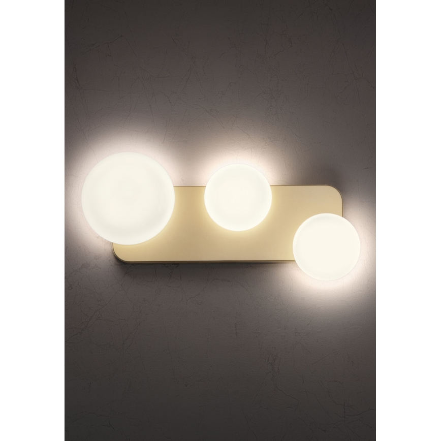 Redo 01-2472 - Nástenné svietidlo LUMIEN 3xG9/10W/230V zlatá/biela