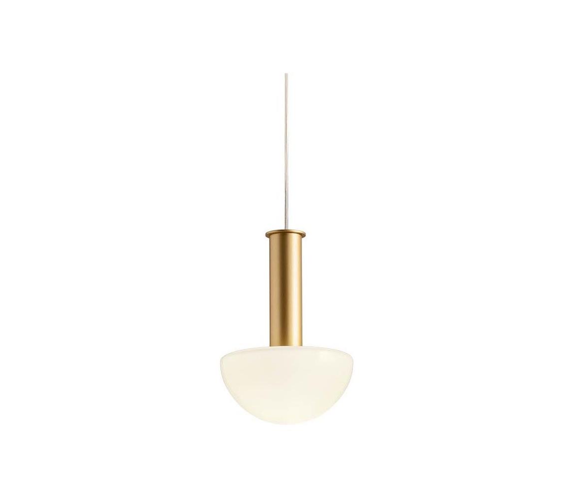 Redo 01-2474 - Luster na lanku LUMIEN 1xG9/10W/230V pr. 13 cm zlatá/biela 01-2474