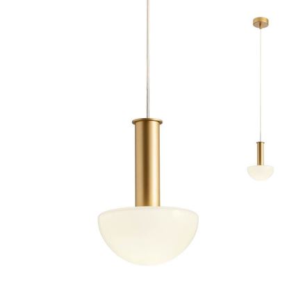 Redo 01-2474 - Luster na lanku LUMIEN 1xG9/10W/230V pr. 13 cm zlatá/biela