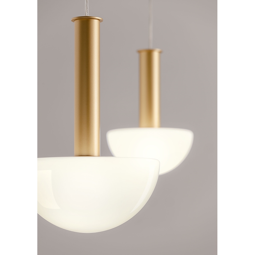 Redo 01-2476 - Luster na lanku LUMIEN 6xG9/10W/230V zlatá/biela