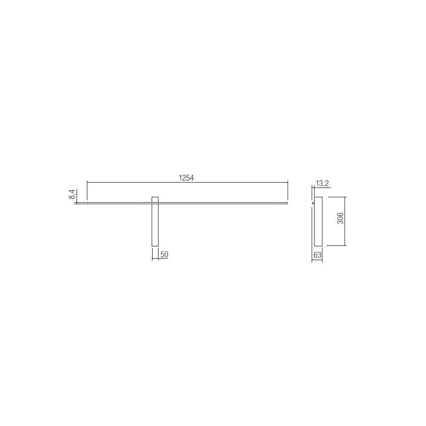 Redo 01-2479 - LED nástenné svietidlo TANGENT LED/14W/230V biela