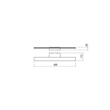 Redo 01-2504 - LED Kúpeľňové osvetlenie zrkadla BARRIO LED/17,25W/230V 60 cm CRI 90 IP44 čierna