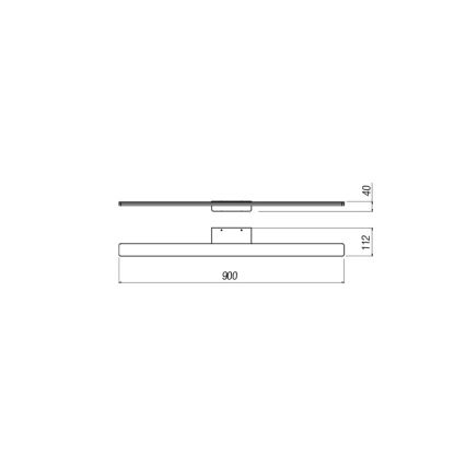Redo 01-2507 - LED Kúpeľňové osvetlenie zrkadla BARRIO LED/27,39W/230V 90 cm CRI 90 IP44 biela