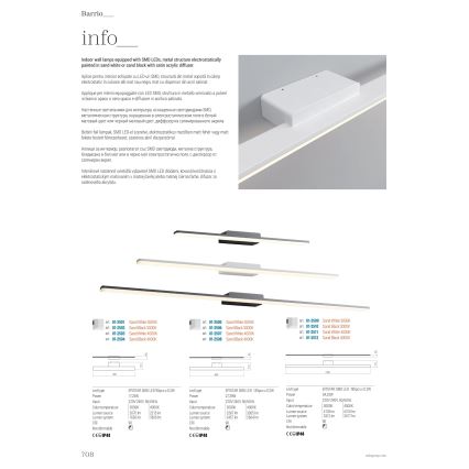 Redo 01-2511 - LED Kúpeľňové osvetlenie zrkadla BARRIO LED/34,32W/230V 120 cm CRI 90 IP44 biela