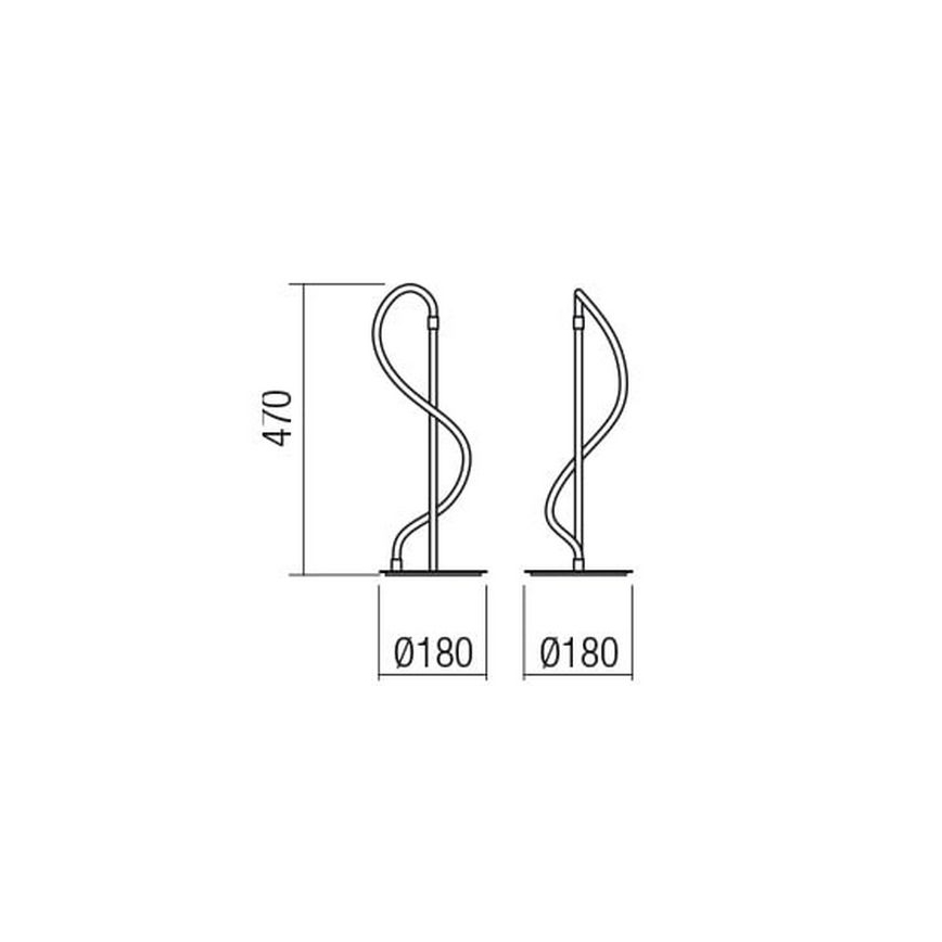 Redo 01-2530 - LED Stmievateľná stolná lampa CORRAL LED/12W/230V čierna