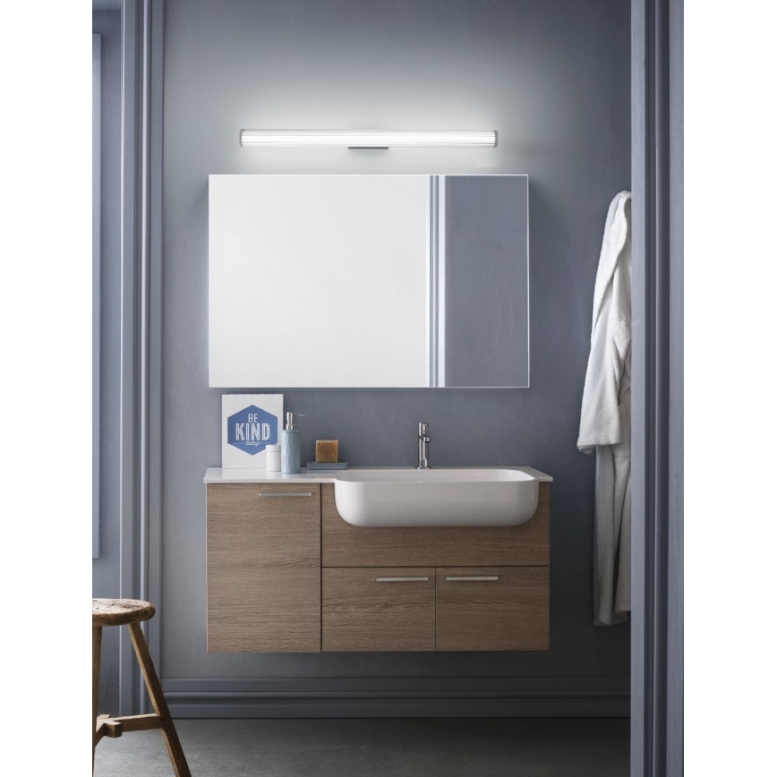 Redo 01-2592 - LED osvetlenie kúpeľňového zrkadla RIGAL LED/18W/230V 3000K 91 cm CRI 90 IP44 lesklý chróm/biela