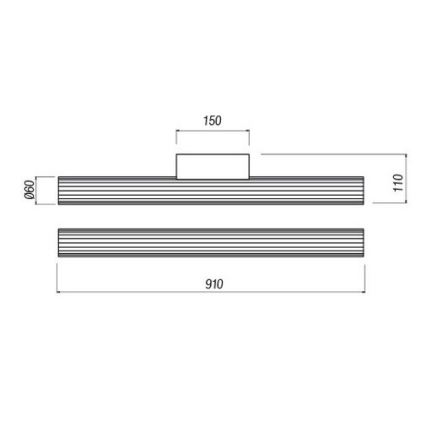 Redo 01-2592 - LED osvetlenie kúpeľňového zrkadla RIGAL LED/18W/230V 3000K 91 cm CRI 90 IP44 lesklý chróm/biela