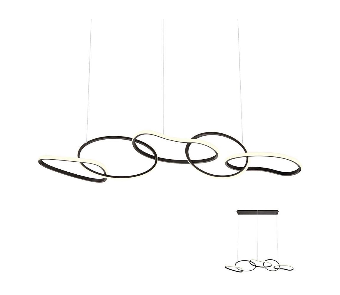Redo Redo 01-2599 - LED Stmievateľný luster na lanku BIAS LED/108,6W/230V 3000K čierna