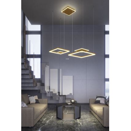 Redo 01-2615 - LED stmievateľný závesný luster na lankách SIGUA LED/137W/230V CRI 90 zlatý