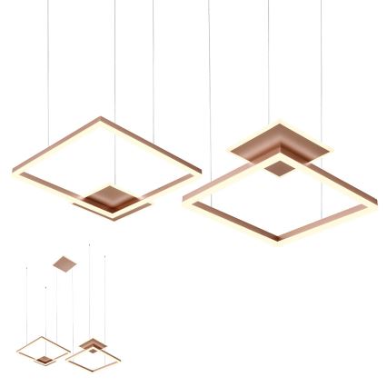 Redo 01-2616 - LED stmievateľný luster na lanku SIGUA LED/137W/230V CRI 90 hnedá