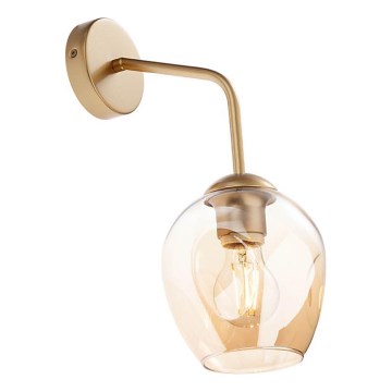 Redo 01-2617 - Nástenná lampa PIERCE 1xE27/42W/230V zlatá/dymová