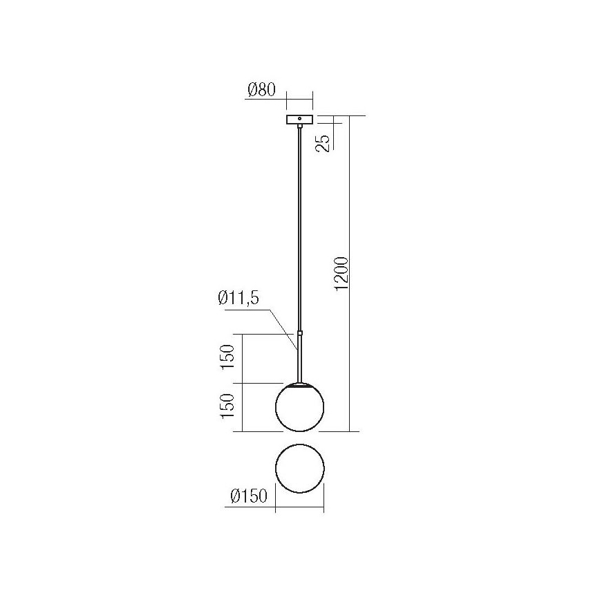 Redo 01-2623 - Luster na lanku NIVA 1xE14/28W/230V