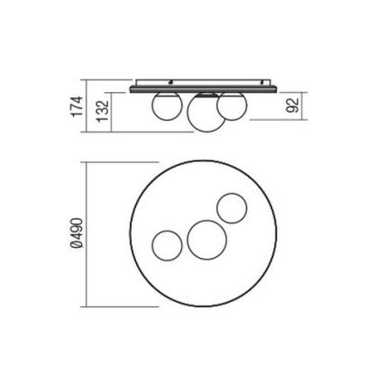 Redo 01-2657 - LED stropné svietidlo CORUM LED/48W/230V 3000K CRI 90 biela