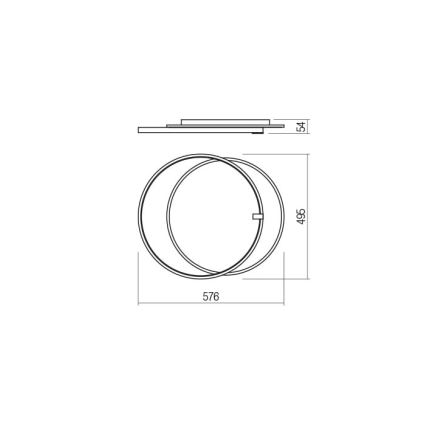 Redo 01-2660 - LED Stropné svietidlo ARP LED/45W/230V čierna