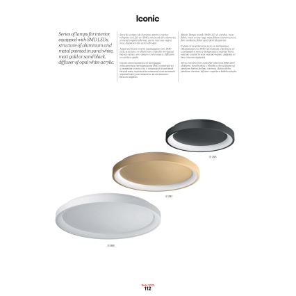 Redo 01-2675 - Stmievateľný LED luster na lankách ICONIC LED/60W/230V pr. 78 cm biela