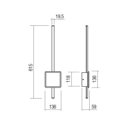 Redo 01-2697 - LED nástenné svietidlo DIAZ LED/20W/230V CRI 90 zlaté