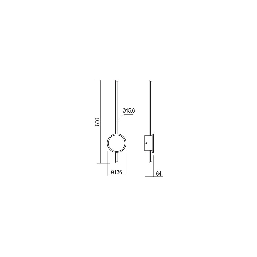 Redo 01-2699 - LED Nástenné svietidlo DIAZ LED/18W/230V CRI 90 biela