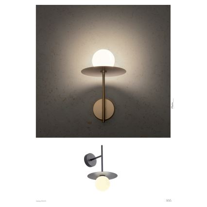 Redo 01-2726 - Nástenná lampa PLATO 1xG9/10W/230V čierna