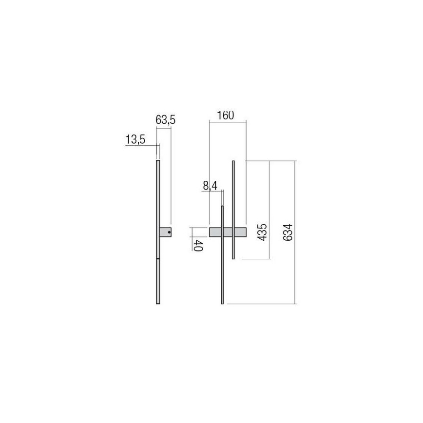 Redo 01-2744 - LED Nástenné svietidlo TANGENT LED/13W/230V CRI 90 biela