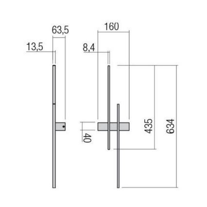 Redo 01-2746 - LED nástenné svietidlo TANGENT LED/13W/230V 3000K 63,4 cm CRI 90 biele