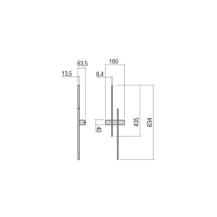 Redo 01-2746 - LED nástenné svietidlo TANGENT LED/13W/230V 3000K 63,4 cm CRI 90 biele