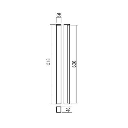 Redo 01-2762 - LED nástenné svietidlo PLOT LED/21W/230V 60 cm biela