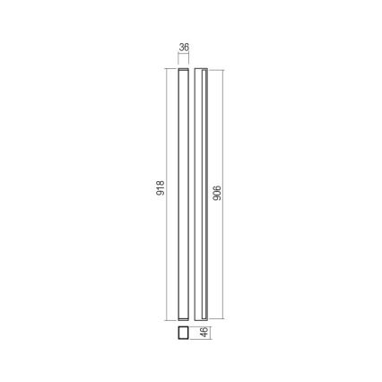 Redo 01-2764 - LED nástenné svietidlo PLOT LED/31W/230V 90 cm biele
