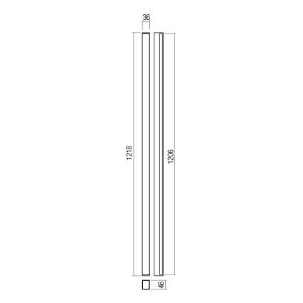 Redo 01-2766 - LED nástenné svietidlo PLOT LED/35W/230V 120 cm biele