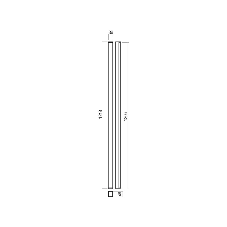 Redo 01-2766 - LED nástenné svietidlo PLOT LED/35W/230V 120 cm biele