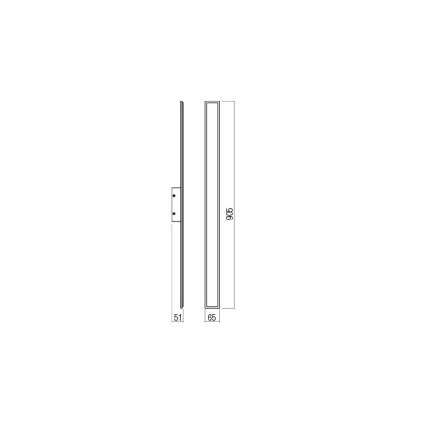 Redo 01-2769 - LED Nástenné svietidlo WAPI LED/23W/230V 90,5 cm čierna