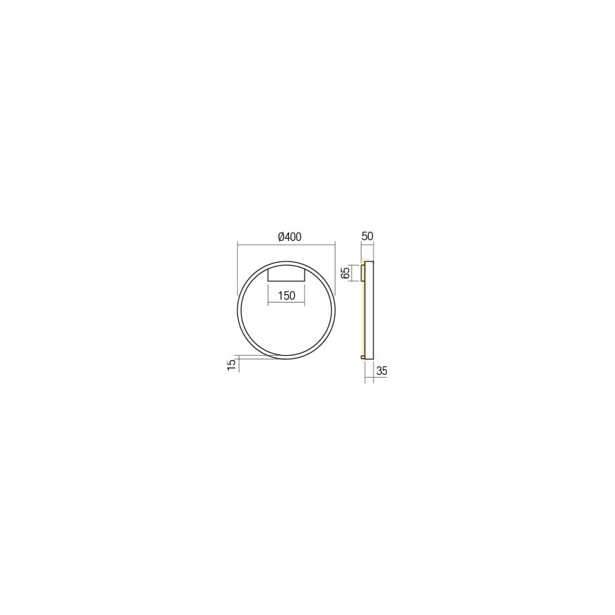 Redo 01-2817 - LED Stmievateľné nástenné svietidlo FEBE LED/24W/230V zlatá