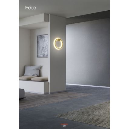 Redo 01-2819 - LED Stmievateľné nástenné svietidlo FEBE LED/24W/230V čierna