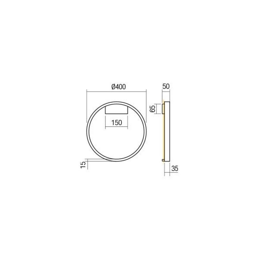 Redo 01-2819 - LED Stmievateľné nástenné svietidlo FEBE LED/24W/230V čierna