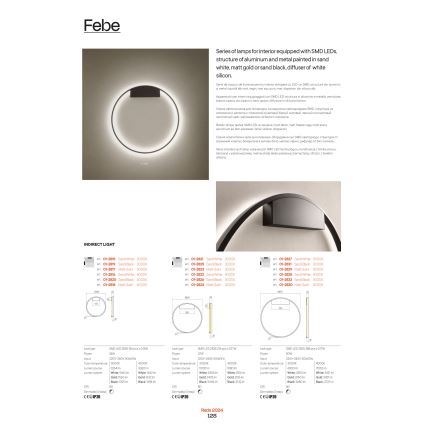 Redo 01-2835 - LED Stmievateľné nástenné svietidlo FEBE LED/24W/230V zlatá