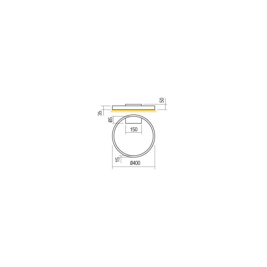Redo 01-2835 - LED Stmievateľné nástenné svietidlo FEBE LED/24W/230V zlatá