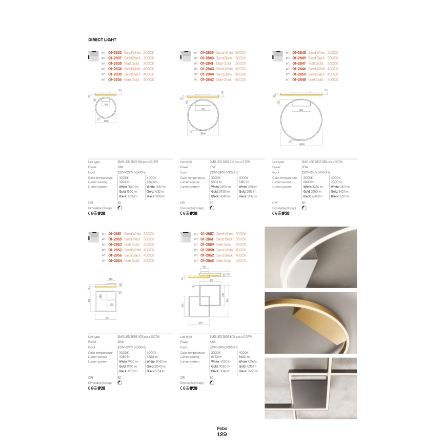 Redo 01-2837 - LED Stmievateľné nástenné svietidlo FEBE LED/24W/230V čierna