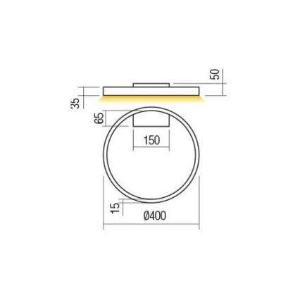 Redo 01-2837 - LED Stmievateľné nástenné svietidlo FEBE LED/24W/230V čierna