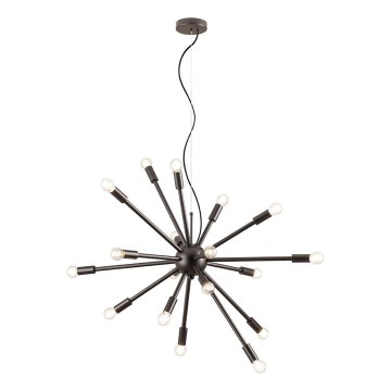 Redo 01-2936 - Luster na lanku STELLAR 18xE14/25W/230V čierna
