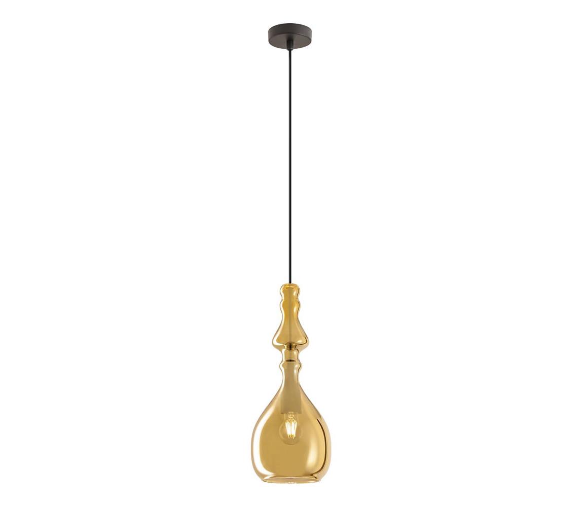 Redo 01-2937 - Luster na lanku AMBIX 1xE27/42W/230V pr. 18 cm zlatý 01-2937