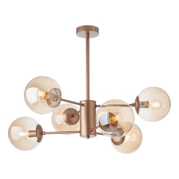 Redo 01-2943 - Luster na tyči MUNDI 6xE14/28W/230V meď