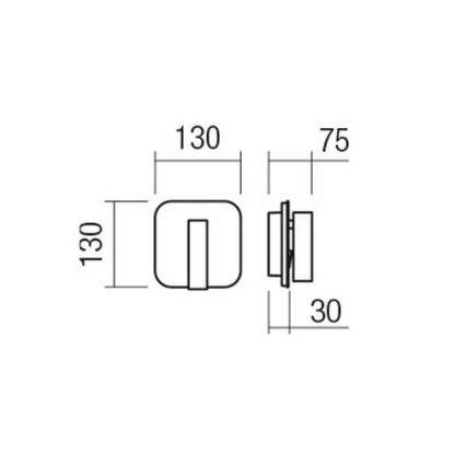 Redo 01-2978 - LED nástenné svietidlo QUDA LED/6W/230V + LED/3W 3000K CRI 90 matný chróm